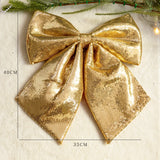 Yeknu  Cisas Decorative Gold Sequin Large  Knot Hanging Ornament Winter Inclination High End Festive Supplies Gifts