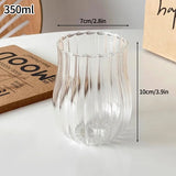 Yeknu  Cold Coffee Cups  Aesthetic Glass Cup Water Bottle Glasses for Drink Decorative Drinkware Cold Coffee Mug Cocktail Glass