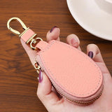 Yeknu  Unisex PU Leather Key Case For Car Key Wallet Pocket Key Holder Organizer Pouch Keys Organizer Large Capacity Zipper Case Bag