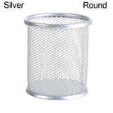 Yeknu  1Pcs New Pencil Holder Office Desk Metal Mesh Square Pen Pot Cup Case Container Organiser Durable Pencil Case
