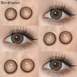 Yeknu  1 Pair Lenses Colored Contact Lenses With Degree Brown Contact Lenses Big Eye Lenses Natural Korean Lenses