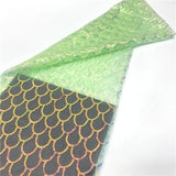 Yeknu  1 Yards Fish Scale Sequin Glitter Fabric Net Embroidery Spring and Summer for DIY Sewing Clothes Skirts Dresses Handmade Cloth