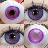 Yeknu  2pcs Brown Colored Contact Lenses for Eyes Purple Beauty Halloween Makeup Lens Big Eye Lens Natural Look Gray Blue Lens