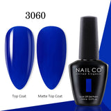 Yeknu  15ml Gel Nail Polish LED Semi-permanent Summer Varnish UV Vernis Blue Color Enamels For Nails Gellak Top Coat Base Polish