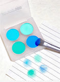 Yeknu  4-Color Eyeshadow Palette Cut Off Eye Makeup Purple Green Eye Shadow Glitter Pearly Colorful Eyeshadow Korean Eye Makeup Palette