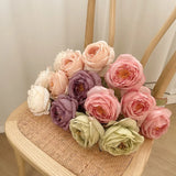 Yeknu  Large Head Artificial Rose Flowers Luxury Decorative Ornaments Dining Living Room Fake Flowers Simulation Home Flower Bouquet