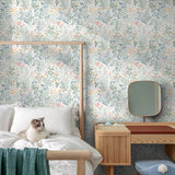 Yeknu  Floral Peel and Stick Wallpaper Boho Contact Paper Flower Removable Self Adhesive Waterproof Wallpaper for Bathroom Bedroom