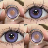 Yeknu  Purple Korean Contact Lenses Prescription Myopia Beauty Pupils Cosmetic Contacts Natural Color Lenses Eye Yearly Use