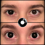 Yeknu  2pcs Halloween Colorful Contact Lenses Anime Cosplay Eye Lenses multicolored lenses Lenses White Black Red Lenses
