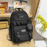 2 Piece Fashion Cute Student School Bag Casual Large Capacity Waterproof Backpack Woman Book Bag Girl