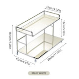 Yeknu  Metal Desktop Layered Storage Rack, Double-Layer Desk Storage Rack, Water Cup and Coffee Cup Storage Rack, Bathroom Cosmetics St