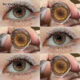 Yeknu  1 Pair Korean Lenses Colored Contact Lenses With Prescription Myopia Lenses Cosplay Lenses Pink Lenses Green Lenses