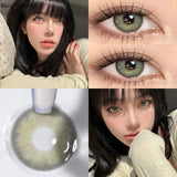 Yeknu  New Bio-essence 1 Pair Green Contact Lenses for Eyes Gray Lenses Brown Lenses Makeup Fashion Lenses 1 Year Pupils