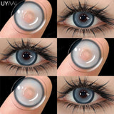 Yeknu  [Best Seller] Color Contact Lenses for Eyes 1 Pair Korean Fashion Lenses y2k Colorcon Costmetics Purple Lenses Gray Lens