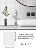 Yeknu  Waterproof Moisture Proof 3D Tile Stickers Self Adhesive Wall Decals for Kitchen Bathroom Oil Resistant Decorative Wall Mural