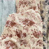 Yeknu  100x150cm Jacquard Chiffon Fabric Summer for Dresses Skirts Shirt T-shirt Sewing Needlework Cloth Thin Soft Breathable Flower