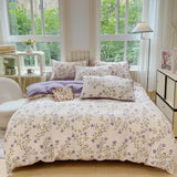 Yeknu  Class A super soft jacquard cloud yarn cotton four-piece set, bed sheet, bed hat, quilt cover, student dormitory bed
