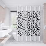 Yeknu  Transparent Waterproof Shower Curtain Bathroom Translucent Partition Curtain Easy Clean Wipe Mildew Proof Curtains with Hooks