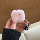 Yeknu  Foundation black polka dot suitable for Huawei FreeClip2 clip-on earphone case Huawei freebuds7i protective case se2/se3 Samsung