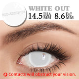 Yeknu  1 Pair Halloween Lenses Cosplay Contact Lenses Popular Colored Contact Lenses Anime Lenses Pink Lenses Black Lenses