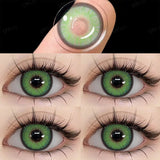 Yeknu  Contact Lenses Cosmetic Green Contact Lenses Makeup Colored Pupils Cosplay Lenses Cosmetics Beauty Woman Colored Lenses