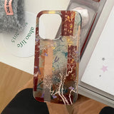 Yeknu  Aesthetic Characters Phone Case For iPhone 17 16 15 14 13 Pro Max Floral Bird Retro Shockproof Soft Back Cover