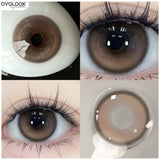 Yeknu  1 Pair Purple Beauty Colored contact lenses For Eyes Halloween Makeup Lens Pupils Fashion Big Eye Lenses Myopia Lenses