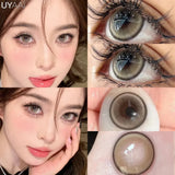Yeknu  New Natural Lenses Gray Lenses 1 Pair Color Eye Contacts Blue Pupils Korean Style y2k Lenses Big Eyes Colorcon