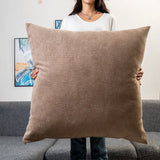 Yeknu  Large Square Pillowcase Coffee Sofa Back Huge Cushion Cover Washable Living Room Bedroom Pillow Cases Solid Color 60/70/80CM