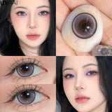 Yeknu  Color Contact Lenses for Eyes Korean Lens Blue Color Lens Brown Big Eye Contacts Lenses Pink Lenses Purple Lenses