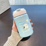 Yeknu  260ml/360ml Cute Stainless Steel 316 Thermal Flask With Straw Leak-Proof Mini Fashion Student Kids Thermal Bottle Travel Tumbler
