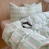Yeknu  Nordic Sling Cotton Pink Stripes Duvet Cover 150x200 Size Girl's Room Housse De Couette Skin Friendly Breathable Comforter Sets