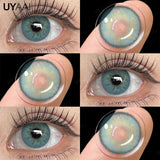 Yeknu  1 Pair Color Contact Lenses Makeup Blue Pupils Natural Brown Lenses High Quality Green Color Eye Lens Cosmetic Colorcon