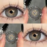 Yeknu  2PCS New Color Contact Lenses with Prescription Natural Blue Contact Lens Brown Pupils Beauty Eyes Lenses Siri Series