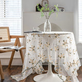 Yeknu  Table Cloth Cake Photography Background Embroidery Prop Cloth White Tablecloth
