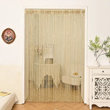Yeknu  1x2m String Curtain Shiny Tassel Line Curtains Window Door Divider Drape for Home Living Room Cafe interior Decorations Valance
