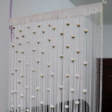 Yeknu  Thiened No-Drill Rose Line Curtain Modern mat Living Room Partition Baund Decorative Hanging Door Curtain
