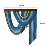 Yeknu  80x88cm Handmade Wall Hanging Decor Luxury Artistic Tapestry for Living Room Sofa Bedroom Bede Wall Carpet Home Decor