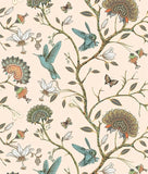 Yeknu  Bird Wallpaper Removable Self Adhesive Printed Wall Paper Decorative Floral Vintage Peel and Stick Contact Paper Shelf Drawer