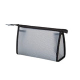 Yeknu  Transparent Mesh Makeup Bag Travel Toiletry Organizer Dual Color Waterproof Large Capacity Cosmetic Case Toiletry Storage Bag