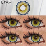 Yeknu  Optical Lenses for Woman 1 Pair High Quality Colored Eye Contacts with Degree Myopia Blue Pupils Natural Lenses Brown Len