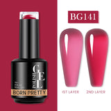 Yeknu  Rubber Base Gel Nail Polish Pink White Base Gel Top Coat Jelly Semi Transparen French Soak Off UV Nail Art Varnish