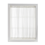 Yeknu  No-Punching Light-Permeable Privacy Curtain White Lace Magic Tape Noise-Reduction Partition Door Curtain for Bay Window