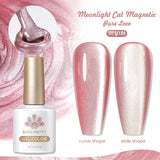 Yeknu  Gold Reflective Moonlight Gel Nail Polish Cat Magnetic Aurora Spar Glitter Semi-Permanant Varnish Nail Art Magnetic