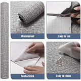 Yeknu  Linen Peel and Stick Wallpaper Grasscloth Self Adhesive Contact Paper Waterproof Textured Wall Paper for Wall Sticker Home Decor
