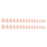 Yeknu  24 PCs Short French Smudged Nails with 1 Jelly Gel and 1 Nail File