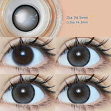 Yeknu  2pcs Gradient Green Contact Lenses Natural Color Pupils Coffee Pearl Lenses Makeup Color Eye Lenses Brown Lens Gray Lens
