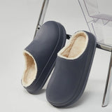 Yeknu  Men's Home Soft Slippers Warm Shoes Indoor and Outdoor Non-slip Thick Bottom Casual Daily Home Cotton Shoes Fashion
