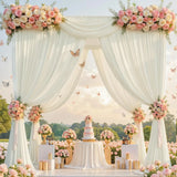 Yeknu  Wrinkle Free Backdrop Curtains for Parties, 1 Panel Polyester Backdrop Drapes for Wedding Birthday Party Photography Background