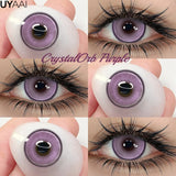 Yeknu  2PCS Color Contact Lenses with Prescription Natural Blue Contact Lens Brown Pupils Beauty Eyes Lenses CrystalOrb Series